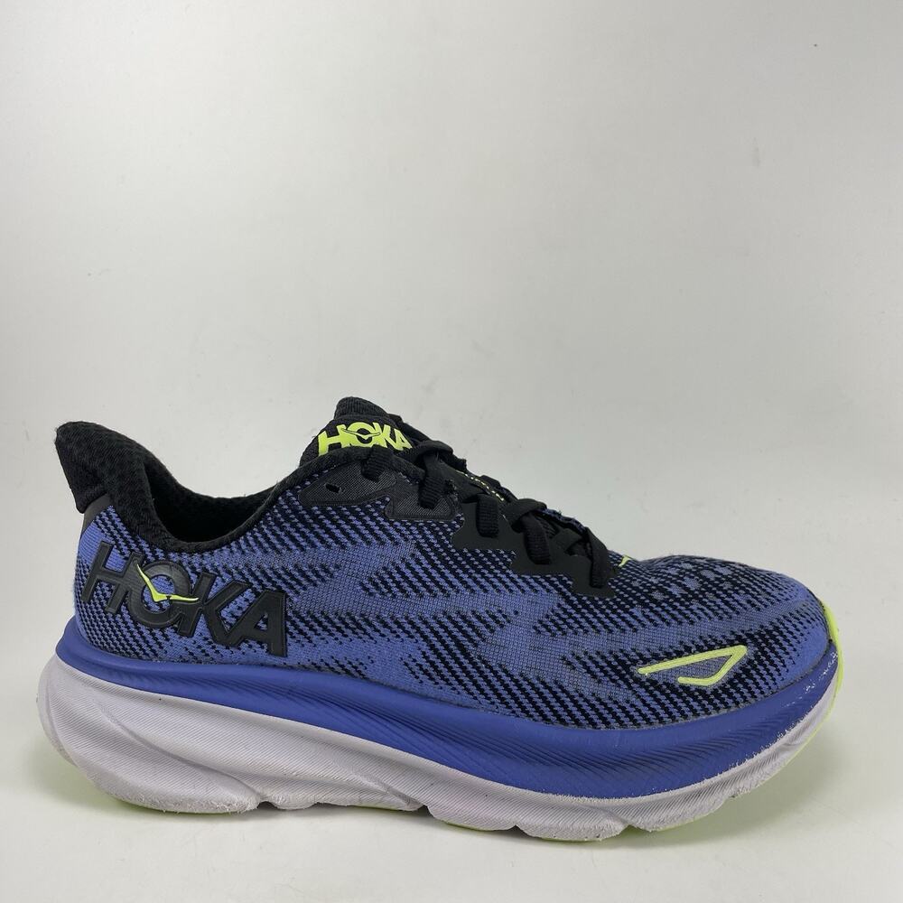 HOKA Clifton 9 Road Running Shoes Womens Size 7 B Blue Coral Kindness Low Top
